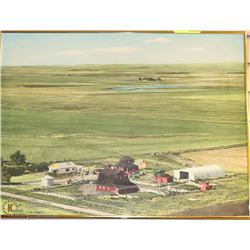 FARM SCENE FRAMED PICTURE