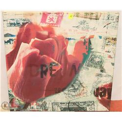 ABSTRACT FLOWER CANVAS PICTURE