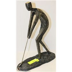 TALL GOLFING STATUE