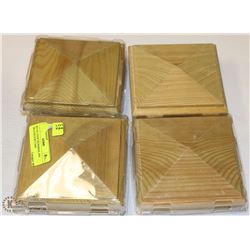 SET OF 4 NEW DECKORAIL 4X4 TREATED POST CAPS