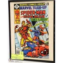 FRAMED SPIDERMAN & IRONMAN COMIC BOOK DISPLAY