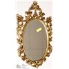 Image 1 : GOLD TONE FRAMED CARVED STYLE MIRROR