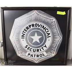 FRAMED INTERPROVINCIAL SECURITY PATROL PICTURE