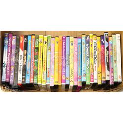 BOX OF 30 CHILDRENS DVD MOVIES