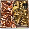 Image 1 : FLAT OF ASSORTED BRASS & COPPER FITTINGS, ELBOWS