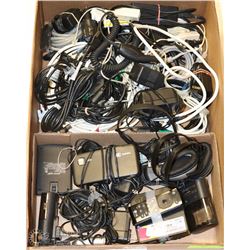 LOT OF VARIOUS ELECTRONICS/ CHARGERS/ CABLES