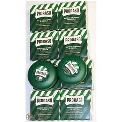 10 CONTAINERS OF PORASO SHAVING SOAP IN A BOWL