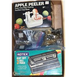 FLAT W/ APPLE SLICER, HOLE PUNCH AND MORE