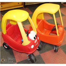 LOT OF 2 LITTLE TIKES PLASTIC CARS