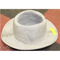COWBOY HAT CONCRETE PLANTER 12"X 16"