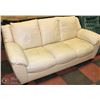 Image 1 : BEIGE LEATHERETTE SOFA (USED)