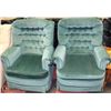 Image 1 : PAIR OF CLASSIC GREEN ROCKING SOFA CHAIRS
