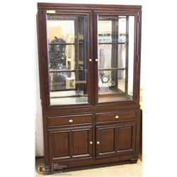 CHINA CABINET 48"X18"X79"H WITH GLASS SHELVES