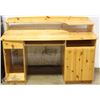 Image 1 : SOLID PINE DESK WITH KEYBOARD SLIDE OUT, 1 DOOR