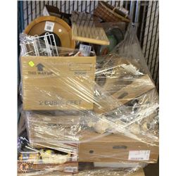 PALLET OF ASSORTED HOUSEHOLD NEW AND OLD ITEMS,