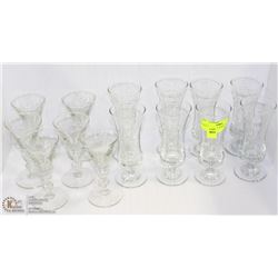 LOT OF CRYSTAL GOBLETS