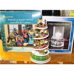 ASSORTMENT OF 3 CHRISTMAS ORNAMENTS