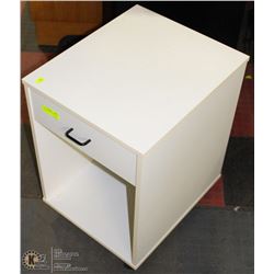 1 DRAWER ROLLING WHITE STAND