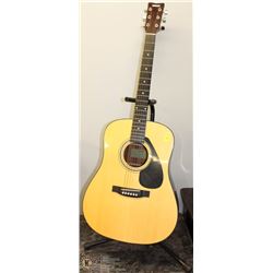 YAMAHA  ACOUSTIC GUITAR WITH STAND