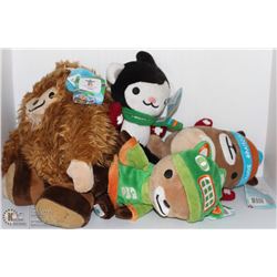 ALL FIVE 2010 OLYMPIC MASCOT PLUSH TOYS