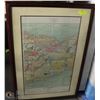 Image 1 : 1912 MAP OF NOVA SCOTIA FRAMED