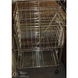 LOT OF 2 STAINLESS STEEL SHELVING