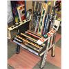 Image 1 : WOODEN HOCKEY STICK CHAIR WITH OILERS AND SAN