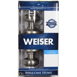 WEISER BED & BATH BRUSHED NICKEL DOORKNOB