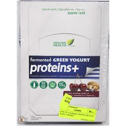 BOX OF 12 GREEK YOGURT PROTEIN BARS, CHERRY