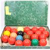 Image 1 : A SET OF SNOOKER BALLS