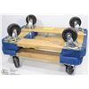Image 1 : 2 CARPET COVERED 4 WHEEL DOLLIES 12"X17" EACH