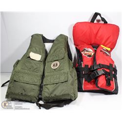 A PAIR OF KIDS LIFE JACKETS