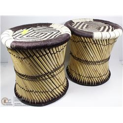 PAIR OF AFRICAN STOOLS