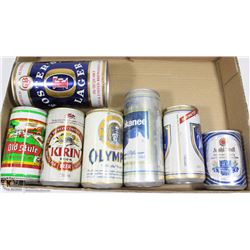 FLAT OF 30 YEAR OLD BEER CANS ON CHOICE