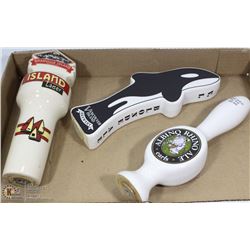 LOT OF 3 VINTAGE BEER TAPS ON CHOICE