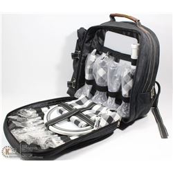 NEW PICNIC BASKET BACKPACK  WITH PLACE SETTING FOR