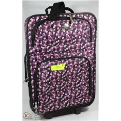 PURPLE BAROQUE ROLLING SUITCASE 7.5X14X23