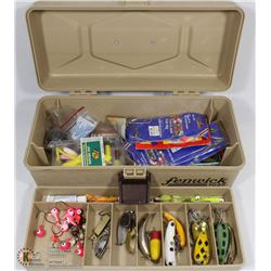 FEN WICK TACKLE BOX FULL OF TACKLE FOR FISHING
