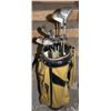 Image 1 : GOLD GOLF BAG  WITH AGREE ii  CLUBS
