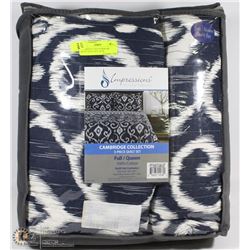 CAMBRIDGE COLLECTION 3PC QUEEN QUILT SET ,BLUE