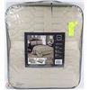 Image 1 : CHIC HOME DESIGN,3PC KING QUILT SET ,LT BROWN