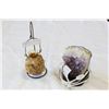 Image 1 : AMETHYST LAMP AND STONE TEALIGHT HOLDER