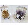 Image 2 : AMETHYST LAMP AND STONE TEALIGHT HOLDER
