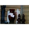 Image 2 : COLLECTIBLE COLORED GLASSWARE AND TWO MILK GLASS BOTTLES