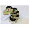Image 3 : 5-TIER FLORAL HAND PAINTED JEWELLRY CASE WITH CONTENTS