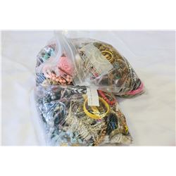 THREE LARGE BAGS OF JEWELLRY