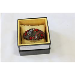 ORNATE RED STONE BANGLE