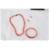 Image 2 : LOT OF WATERMELON QUARTZ JEWELLRY