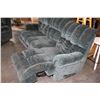 Image 2 : THREE PIECE UPOLSTERED RECLINING SOFA SET