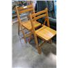 Image 2 : TWO MAPLE FOLDING OUTDOOR CHAIRS